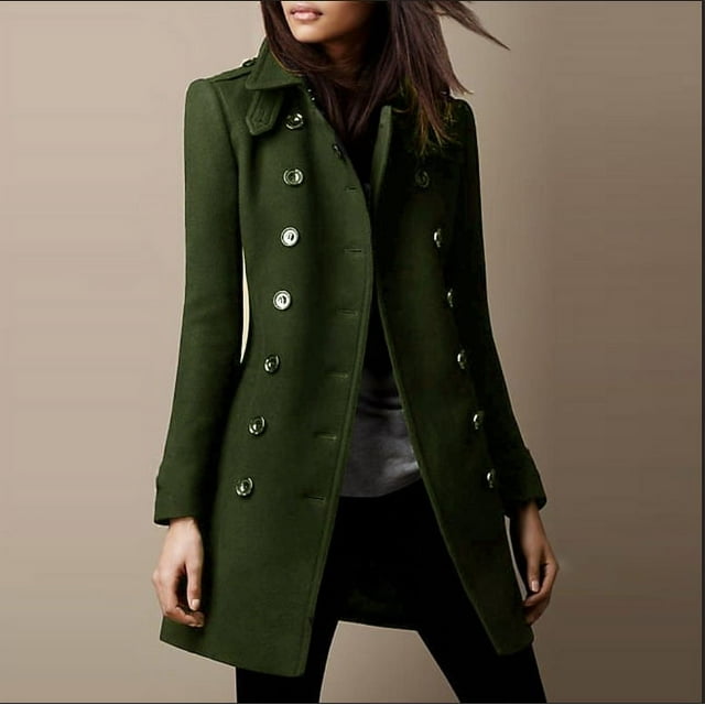 New Mid-length Woolen Women‘s Coat: European Style Autumn/Winter Collection tzw