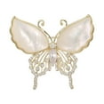thumbnail image 2 of Sharplace Butterfly Brooch Pin Rhinestone Brooches Lapel Badge Pin Brooch Badge for Ladies Female Male Suit Bridal Bridegroom Men Women White, 2 of 9