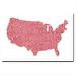 Trademark Art "US City Map XIV" Canvas Wall Art by Michael Tompsett