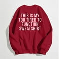 thumbnail image 4 of WEAIXIMIUNG Sweatshirts pour Femmes Mode Décontractée Couleur Unie Manches Longues Imprimé Lettre Col Rond Hoodie, 4 of 4