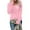 Pink, variant on Women's Blessed Jesus Cross Letter Print Long Sleeve Sweatshirt Pullover Tops Faith Shirt Black M