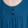 thumbnail image 4 of zbxnLI Women Plus Size Blouse Shirt Summer Short Sleeve Tops for Women Fashion Casual Pleated Top with Button, 4 of 5