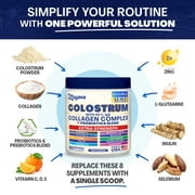 Zoyava Colostrum Powder 40% IgG, 13-in-1 Supplement, Collagen, Probiotics, Elderberry, Zinc, Vitamin C & D3