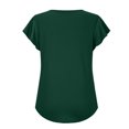 thumbnail image 4 of ALLLIST Green Women's Tops V-Neck Short Sleeve Solid T-Shirts Flounce Casual Reg and Big and Tall Sizes, 4 of 7