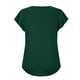 thumbnail image 4 of Tops Para Mujer Elegantes Blusas Casuales Camisas de Moda Con Volantes de Manga Corta Irregular Con Cuello en V Blusa Sólida T Odeerbi  ODB155292, 4 of 7