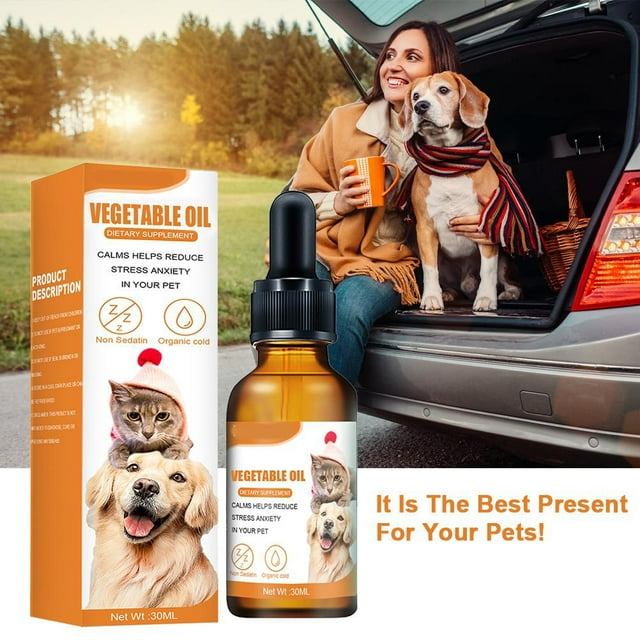 Dog Calming Essential Oil For Stress Relief, Separation Anxiety, And Travel Problems, Immune Support And Easy To Feed