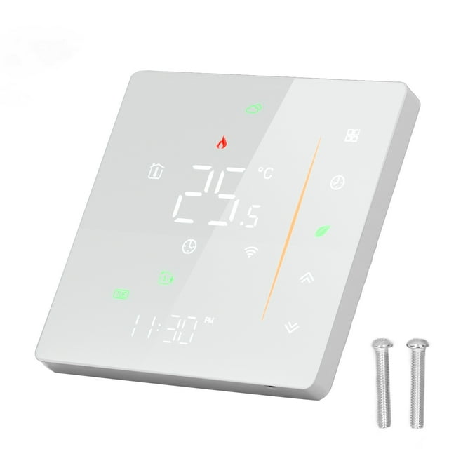 ATTOE Thermostat Chauffant à Eau LCD Contrôle Vocal WIFI Programmateur avec Capteur Intégré 95240V-0813
