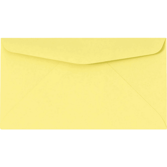 LUXPaper #6 3/4 Regular Envelopes, 3 5/8 x 6 1/2, Pastel Canary Yellow, 50/Pack