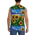 thumbnail image 4 of Easygdp Landscape With Sunflowers Men's Breathable Tank Tops Sleeveless Sporty T Shirts for Basketball, Mountaineering, Bodybuilding -Small, 4 of 8