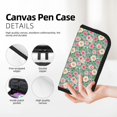 thumbnail image 2 of Fotbe Rose Flowers Pattern Pencil Case,Canvas Pen Case, Multi- Slot Pencil Pouch, Portable Pencil Bag, Pen Case for& Office, Makeup Bag ,Zipper Pouch, 2 of 6