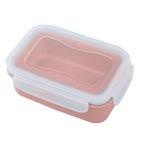 Meal Prep Containers,Bento Box for Dining Out Rectangular &Thick Food Storage Containers with Lids,Reusable Plastic,Stackable Bento Box,Microwave/Freezer/Dishwasher Safe,BPA Free(Pink,5.5x3.7x1.57")