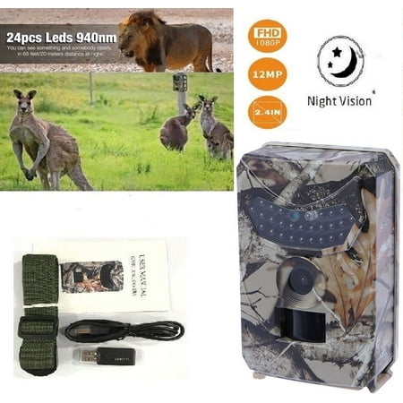 1080P Outdoor Hunting Trail Digital Camera Infrared Night Vision Effectively Prevent Rain, Dust and Insects,Great for Wildlife Hunting Monitoring and Farm