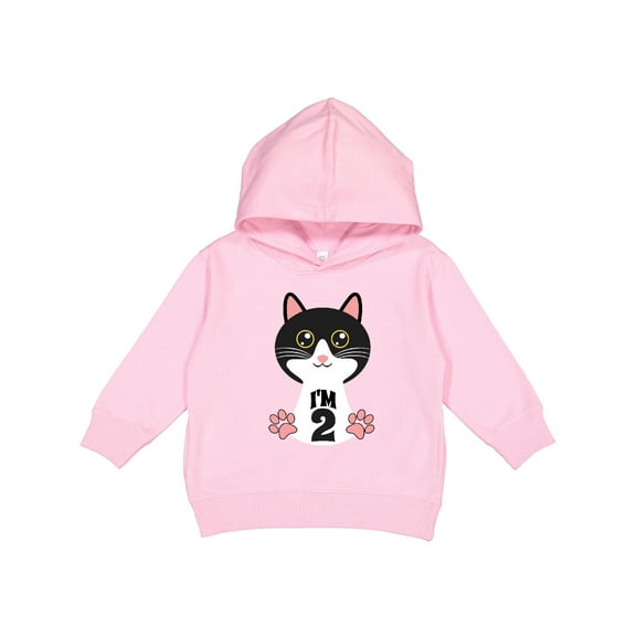 Inktastic 2nd Birthday Cat 2 Year Old Girl Toddler Hoodie