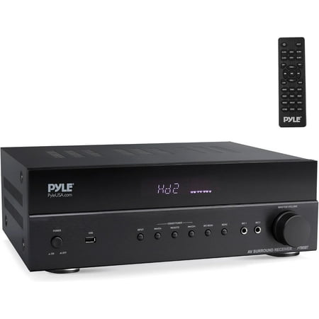 Pyle 5.2 Channel Hi-Fi Home Theater Receiver - 1000W MAX Wireless BT Surround Sound Stereo Amplifier System with 4k Ultra HD Support, MP3/USB/DAC, Ideal for Immersive Home Audio Experience - PT865BT