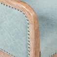 thumbnail image 3 of Chaise d'Appoint à Cadre en Bois Bleu Matelassé, 3 of 6