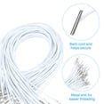 thumbnail image 3 of Uxcell 10 Inch Elastic Barbed Cord 2 mm Loop Stretch Round String with Metal Barb Fasteners, White 50 Pcs, 3 of 7