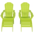 thumbnail image 2 of Polytrends  Laguna All Weather Poly Outdoor Patio Adirondack Chair Conversation Set - (4-Piece) Lime, 2 of 5