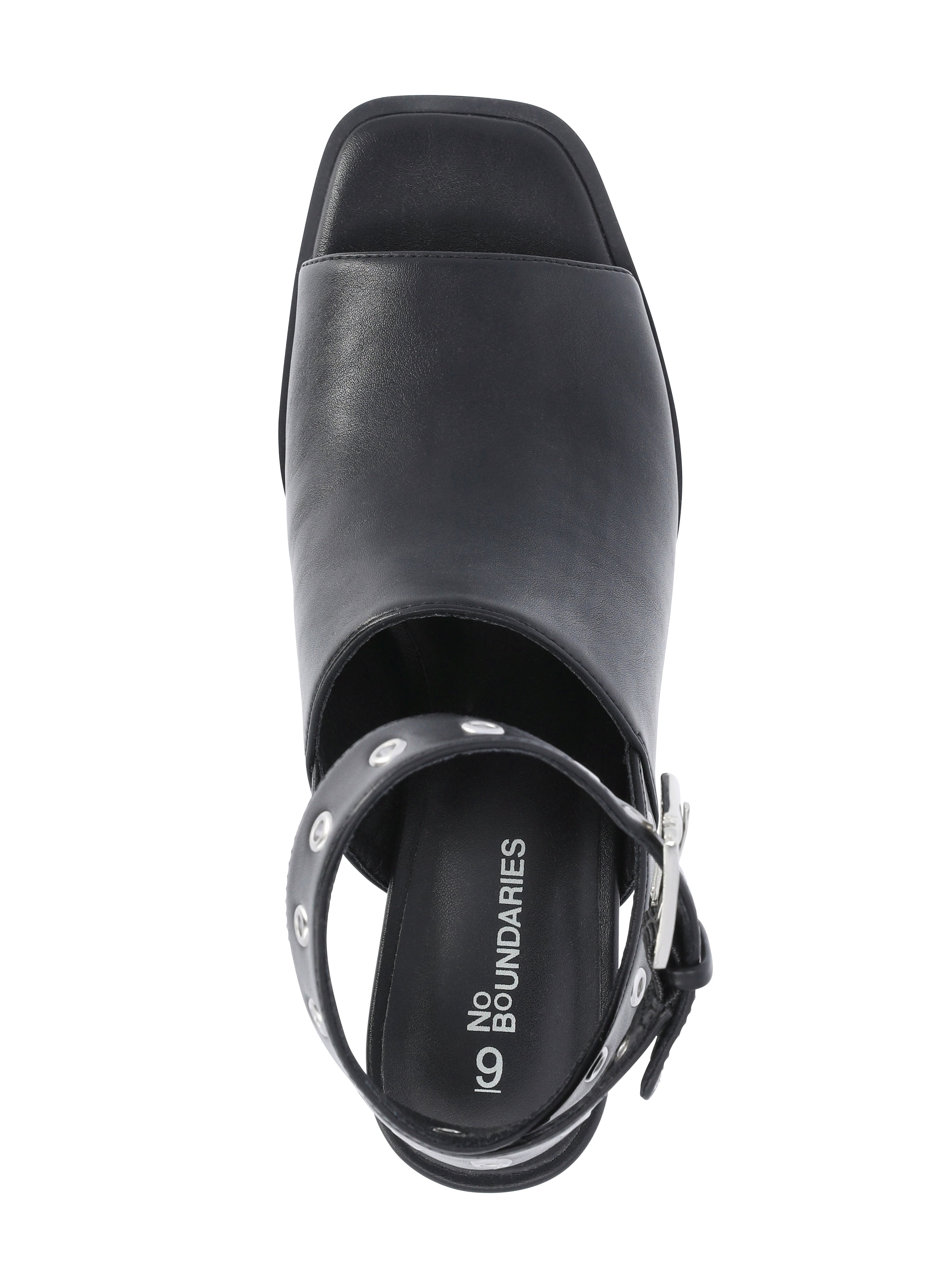No Boundaries Women's Buckle Sandal Block Heels