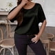 thumbnail image 4 of Camiseta Casual de Cuello Redondo de Color Sólido, Camisetas de Verano de Tamaño Más de las Mujeres para el Uso Diario, 4 of 6