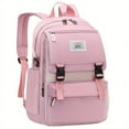 thumbnail image 1 of 1pc Children School Bags For Girls, Kids Backpacks Schoolbags, Primary School Backpack, Kids Bookbag, Simple Solid Color Backpack, 1 of 5