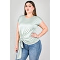 thumbnail image 4 of Blusa con detalle de lazo Roman Fashion /Tallas Extras, 1915 (Menta) verde claro 38, 4 of 5