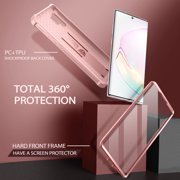 Dexnor for Samsung Galaxy Note 10+ Plus Case, [Built in Screen Protector and Kickstand] Heavy Duty Military Grade Protection Shockproof Protective Cover for Samsung Galaxy Note 10 Plus,Pink