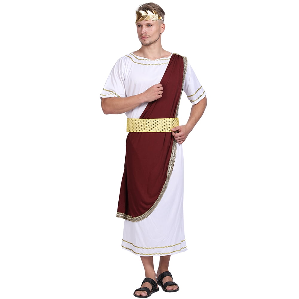 Eraspooky Adult Forum Caesar Emperor Of Rome Costume Ancient Greek Men Roman Toga Caesar Cosplay Party Fancy Dress Up One Size Walmart Com