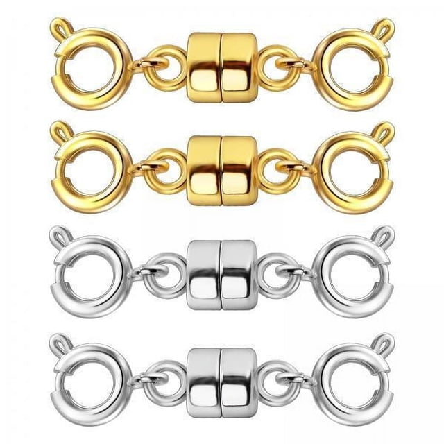 4x4 Piezas Cierres Magnéticos Para Collar Extensores De Superficie Brillantes Versátiles