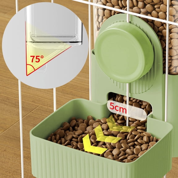 Tuscom Automatic Pet Feeder and Waterer Combo, Wall Mounted Cat Dog Food Dispenser and Water Bowl for Small Pets, Kittens Puppies Rabbits Hamsters, Gravity Waterer and Feeder Set