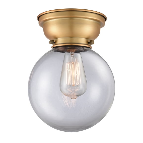 Innovations 623-1F-BB-G202-8-LED Large Beacon 1 Light 10 inch Flush Mount, Brushed Brass