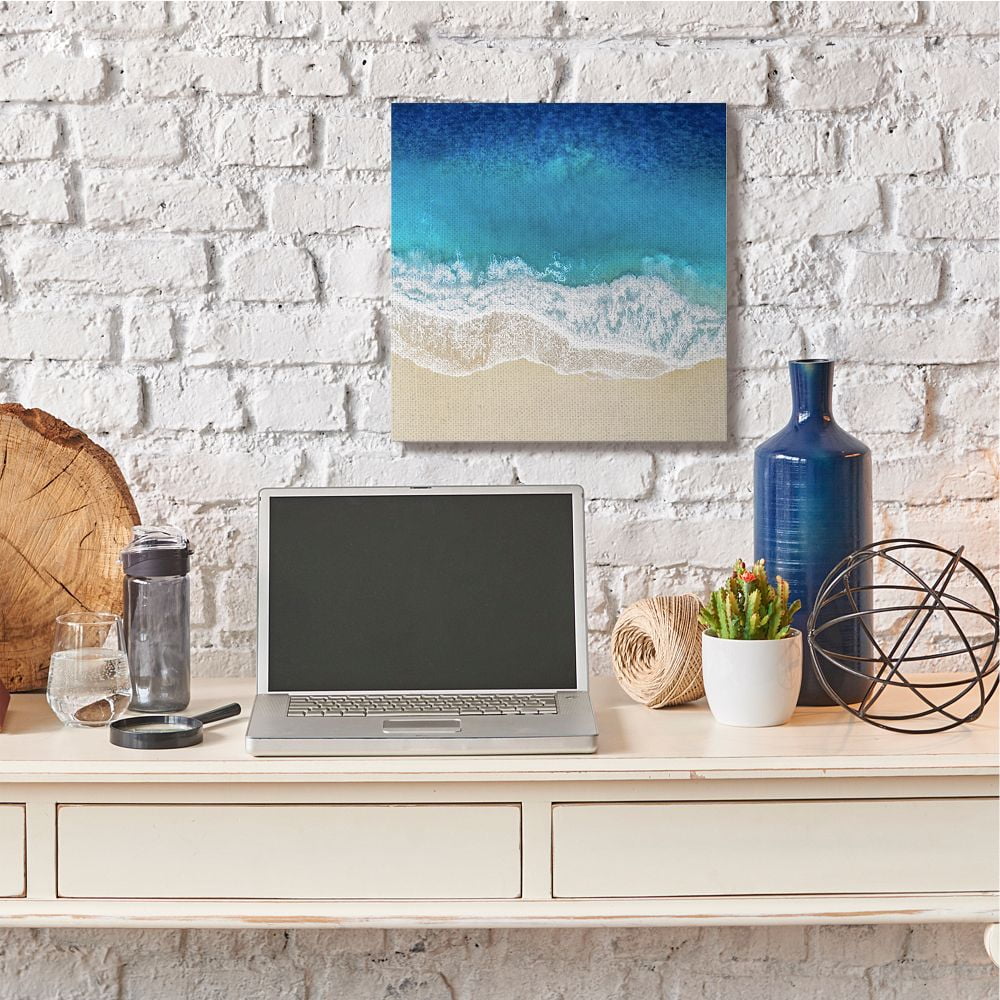 Stupell Industries Birds Eye Beach Side Ocean Photography Canvas Wall Art by Maggie Olsen