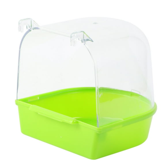 Sipeihong Green Bird Bath Cage for Parrot Canary Hanging Bathtub 13.5x13x12.5cm
