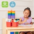thumbnail image 6 of ECR4Kids 3-Compartment Small Plastic Caddy, Multipurpose Organization, Primary, 6-Pack, 6 of 9