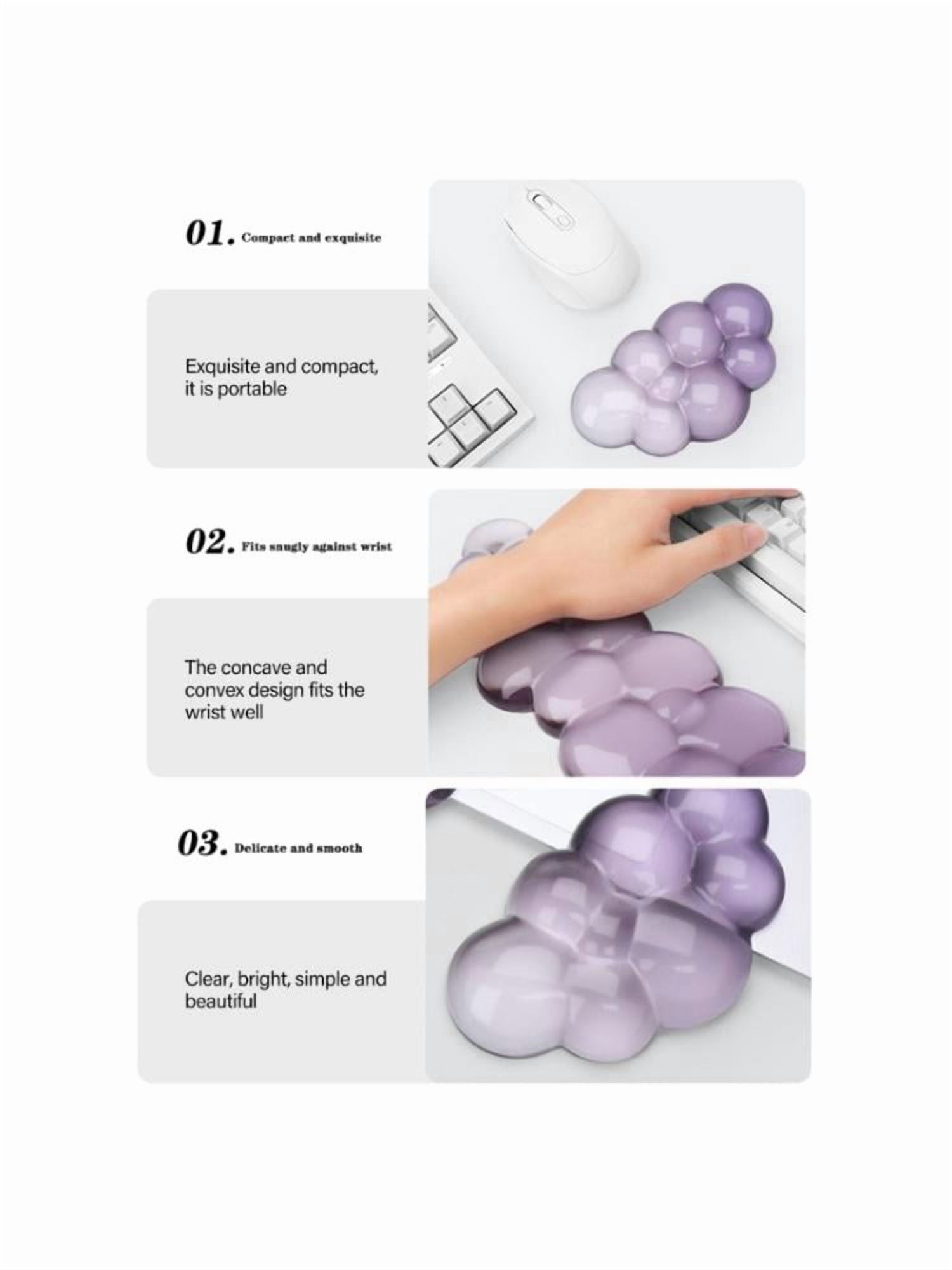 Cooling Keyboard Pad Wrist Rest Cool Keypad Cushion Mat With Slip Proof Base Comfort Cloud Shape Lovely and Ergonomic