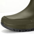thumbnail image 2 of Mens Waterproof Mid Calf Fishing & Tide Pool Rain Wellies Slip Resistant Thick Rugged Sole Rubber Booties, Durable Footwear for Beach Wading, Farming, Outdoor Rainy Activities Green A, 2 of 6