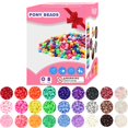 thumbnail image 3 of Kit para hacer pulseras JULIMAIDONG, 6500 unidades, cuentas de poni con accesorios, 3 of 7