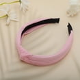 thumbnail image 6 of Unique Bargains Textured Cotton Knot Headband Soft Hairband for Women 1.3 Inch Height Light Pink, 6 of 7