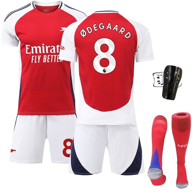 Garçons Filles SAKA 7# RICE 41# G.JESUS 9# QDEGAARD 8# Maillot de Football pour Enfants