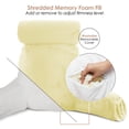 thumbnail image 4 of Nestl Reading Pillow, Extra Large Bed Rest Pillow with Arms – Premium Shredded Memory Foam TV Pillow, Detachable Neck Roll & Lumbar Support Pillow - Ivory, 4 of 7