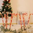 Christmas Candy Cane Lights, Set of 5 Candy Canes Christmas Pathway Lights Outdoor Candy Cane