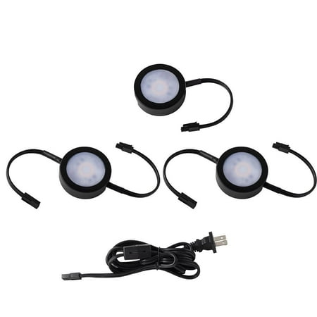 

WAC Lighting 3-Light LED Aluminum Puck Lights with Roll Switch 3-CCT in Black