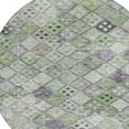 thumbnail image 5 of HomeRoots 603259 8 ft. Green & Purple Round Geometric Washable Indoor & Outdoor Area Rug, 5 of 5