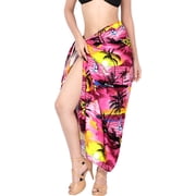 HAPPY BAY Women's Pareo Canga Sarong Skirt Swimwear Cover Up One Size Pink_E416