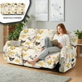 thumbnail image 3 of COEQINE Recliner Sofa Cover Soft Reclining Slipcover 8 Pieces Breathable Recliner Cover 3 Seater Stretch Furniture Protector with Pocket for Pets, Dogs, Kids, Rooster Chicken Floral Yellow, 3 of 8