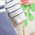 thumbnail image 5 of Gibobby Mamelucos para bebe niño Recién Nacido Bebé Niñas Imprimir Primavera Invierno Manga Larga De Punto Volantes Mono Suéter Ropa(Gris, 6-9 Meses), 5 of 5