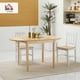 thumbnail image 2 of Mesa de cocina HOMCOM 55 de madera maciza con hoja abatible para 6 personas, 2 of 9