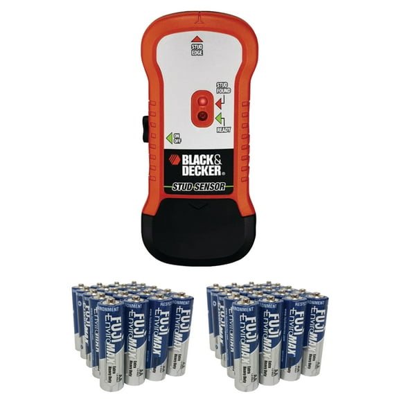 Black Decker SF100 Stud & Metal Sensor & Fiji AA 40 PK
