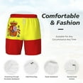 thumbnail image 3 of Mens Spanish Flag 2 in 1 Quick Dry Swim Trunks with Compression Liner Beach Shorts, 3 of 6