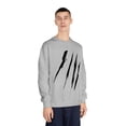thumbnail image 4 of Effete Feline Claw Marks Scratch Unisex DryBlend® Crewneck Sweatshirt, 4 of 4