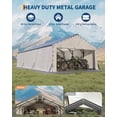 thumbnail image 4 of All-Weather Enclosed Steel Carport Garage – 20x30 FT Vertical Roof Shelter for Multiple Vehicles – Outdoor Storage for Full-Size Pickup Trucks, Boats, Tractors – Size: 20x30FT, 4 of 6